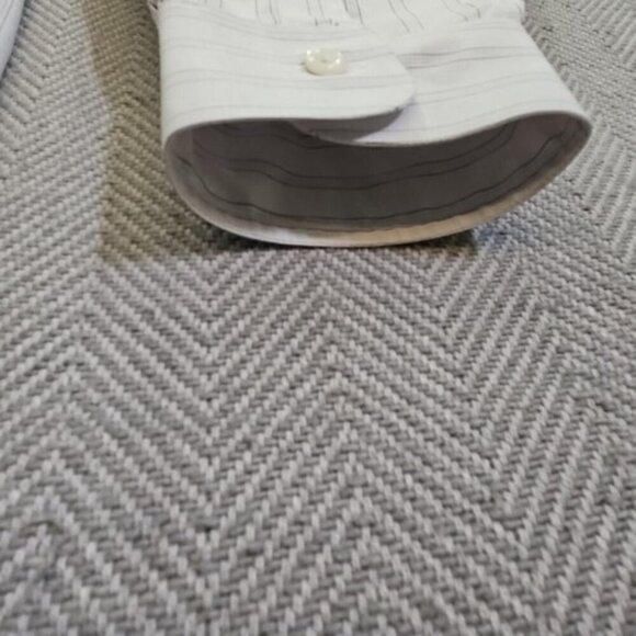 Roundtree & Yorke Gold Label Button-Up Shirt 16 1/2 35 Windowpane 100% Cotton - Picture 9 of 13